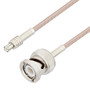 MCX Plug to BNC Male Cable Assembly using RG316 Coax, 1 FT