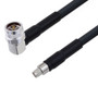 Low Loss N Male Right Angle to SMA Male Cable Assembly using LMR-400-DB Coax, 2 FT with Times Microwave Components