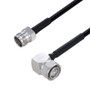 Fire Rated 4.3-10 Male Right Angle to 4.3-10 Female Low PIM Cable Using SPF-250 Coax Using Times Microwave Parts 2 Feet