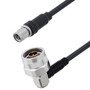 Low Loss SMA Male to N Male Right Angle Cable Assembly using LMR-195-FR Coax, 10 FT with Times Microwave Components
