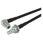 QMA Right Angle Plug to QMA Jack Bulkhead, Pigtail 10 ft 195-Series