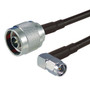 SMA-Male Right Angle to N-Male, Pigtail 10 ft 195-Series