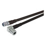 QMA Right Angle Plug to SMA Female, Pigtail 10 ft 195-Series