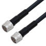 Low Loss N Male to N Male Cable Assembly using LMR-400-UF Coax, 2 FT With Times Microwave Components with HeatShrink