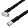 SMA Male Right Angle to Reverse Polarity SMA Male Cable Assembly using RG223 Coax, 10 FT