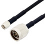 SMA Male to SMA Male Right Angle Cable Assembly using RG223 Coax, 10 FT