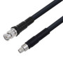 Low Loss BNC Male to SMA Male Cable Assembly using LMR-400-UF Coax, 3 FT With Times Microwave Components with HeatShrink