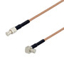 MCX Plug to MCX Plug Right Angle Cable Assembly using RG178 Coax, 5 FT
