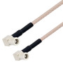 SMB Plug Right Angle to SMB Plug Right Angle Cable Assembly using RG316 Coax, 1 FT with HeatShrink