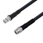 Low Loss BNC Male to N Female Cable Assembly using LMR-400-DB Coax, 5 FT with Times Microwave Components