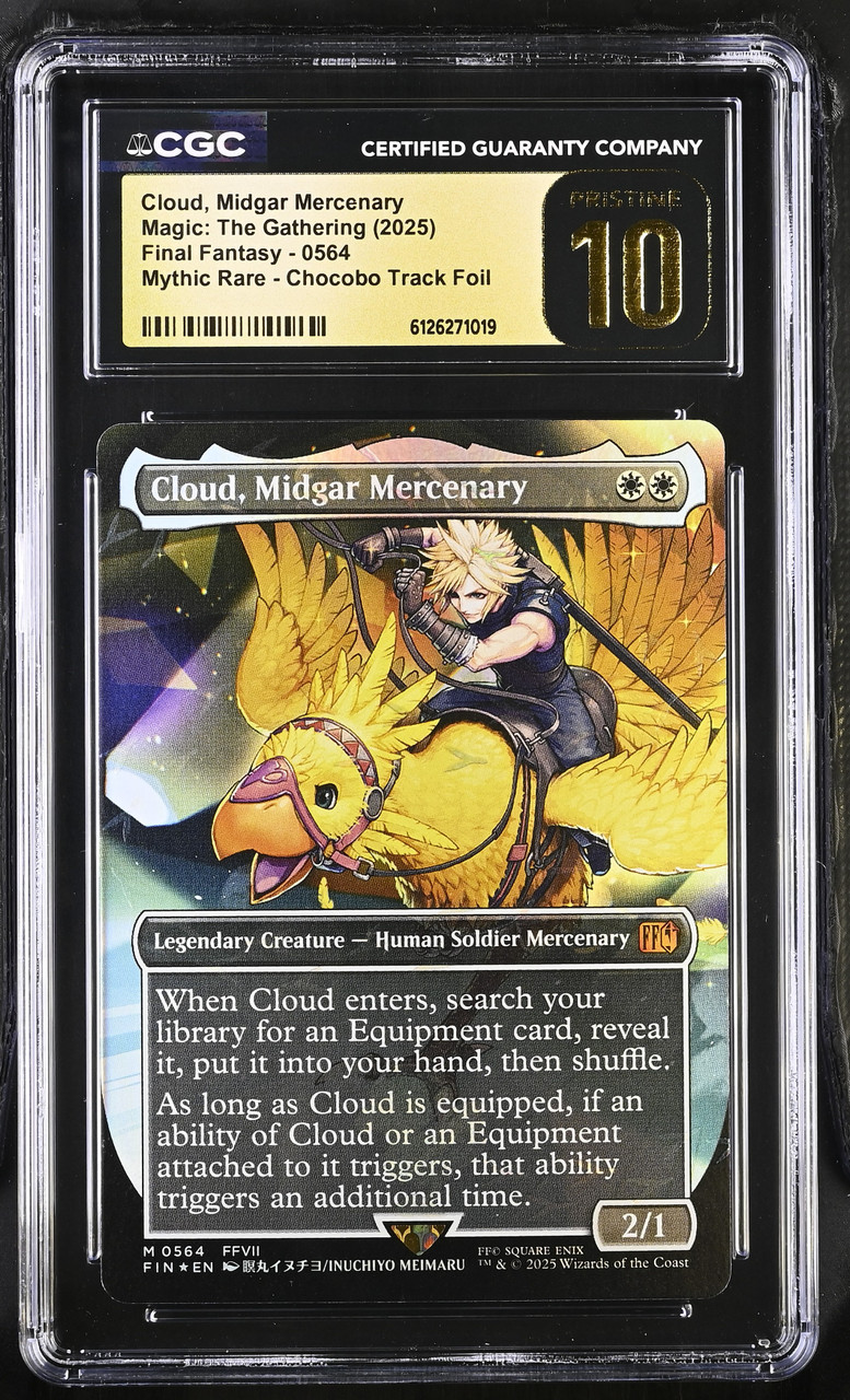 メイプルストーリー　オダイバアイランドカード CLOUD, MIDGAR MERCENARY Final Fantasy Chocobo Track Foil Foil CGC