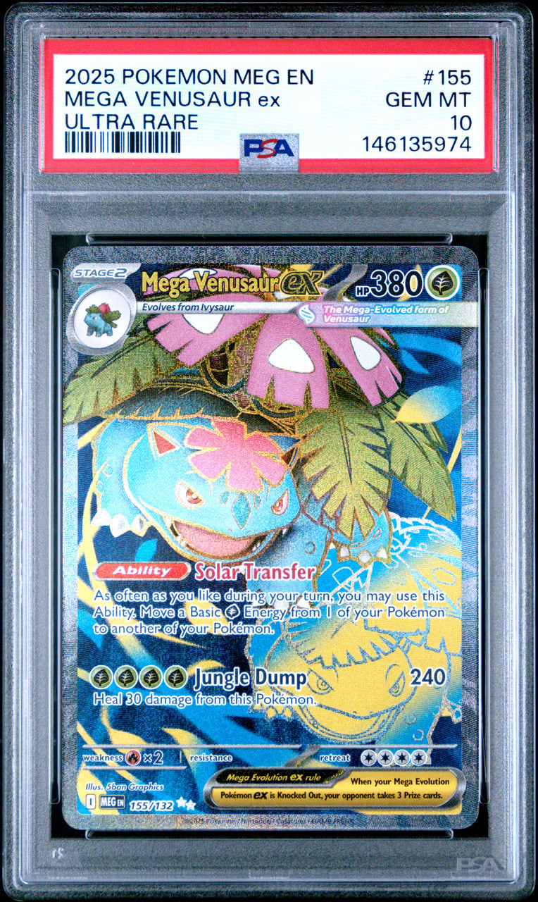 MEGA VENUSAUR EX Mega Evolution #155 PSA 10 - Nostalgium