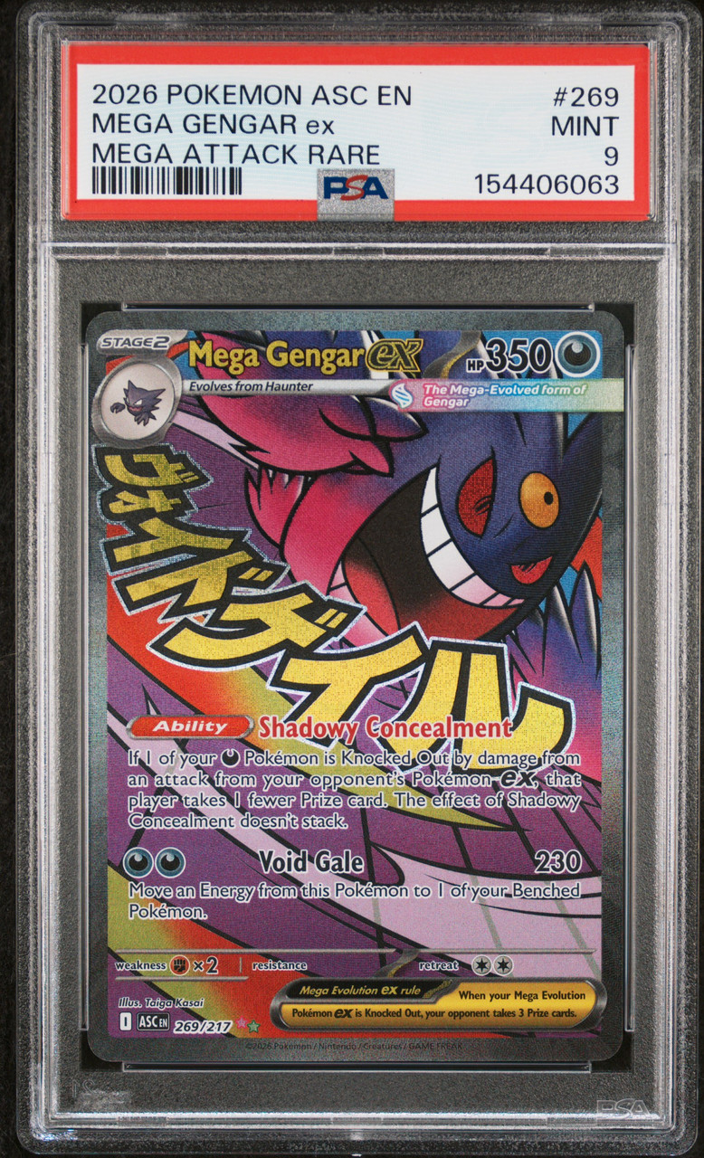 MEGA GENGAR EX Ascended Heroes Mega Attack Rare #269 PSA 9
