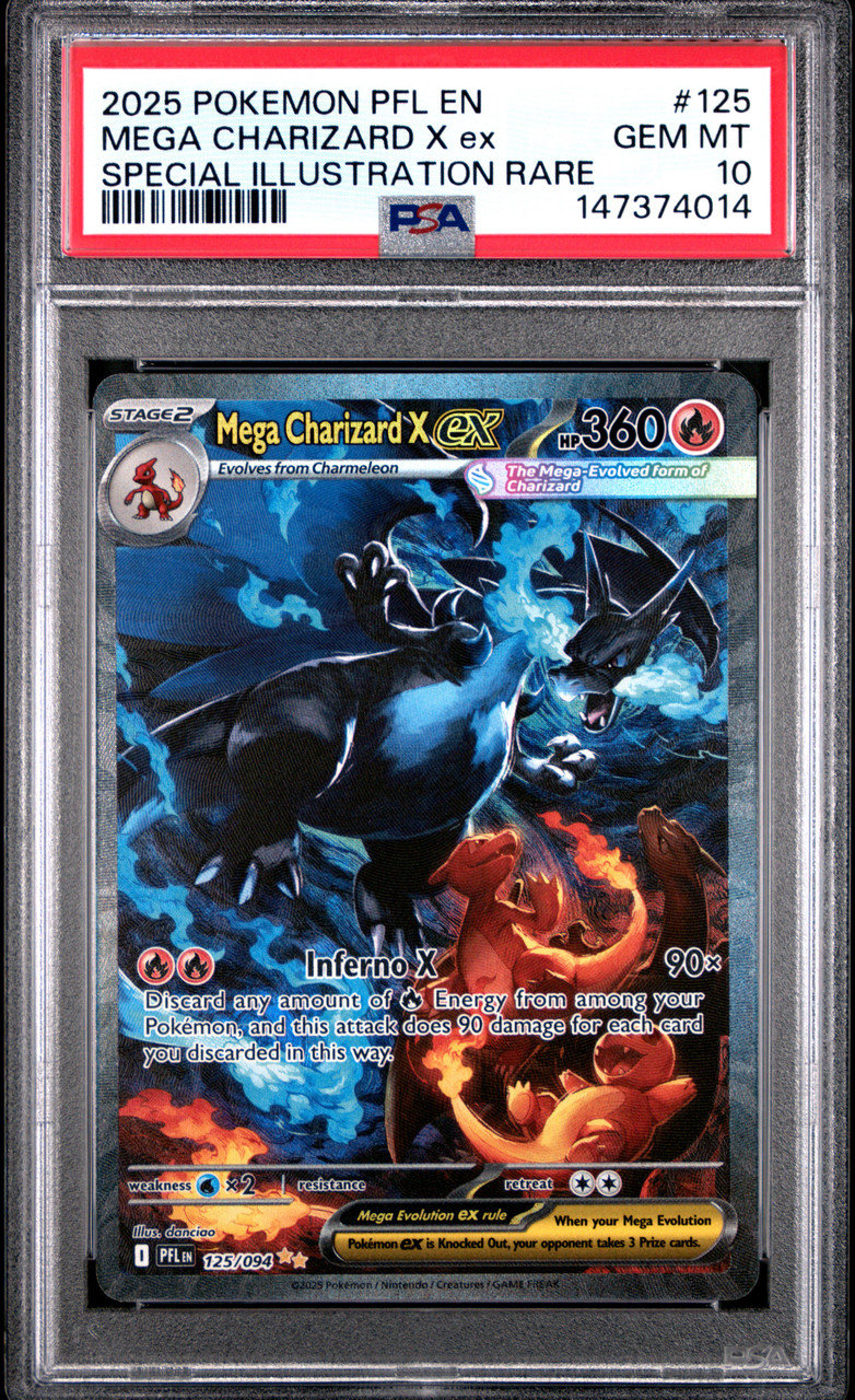 MEGA CHARIZARD X EX Phantasmal Flames Special Illustration Rare