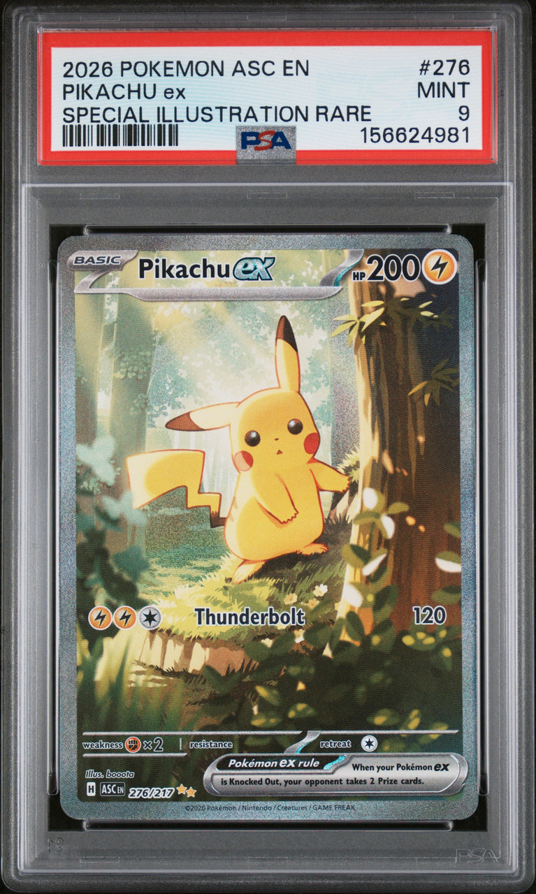 PIKACHU EX Ascended Heroes Special Illustration Rare #276 PSA 9