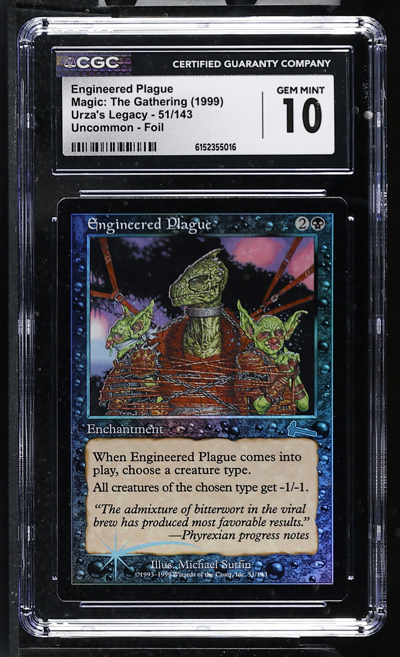 ENGINEERED PLAGUE Urza's Legacy Foil CGC 10 - Nostalgium