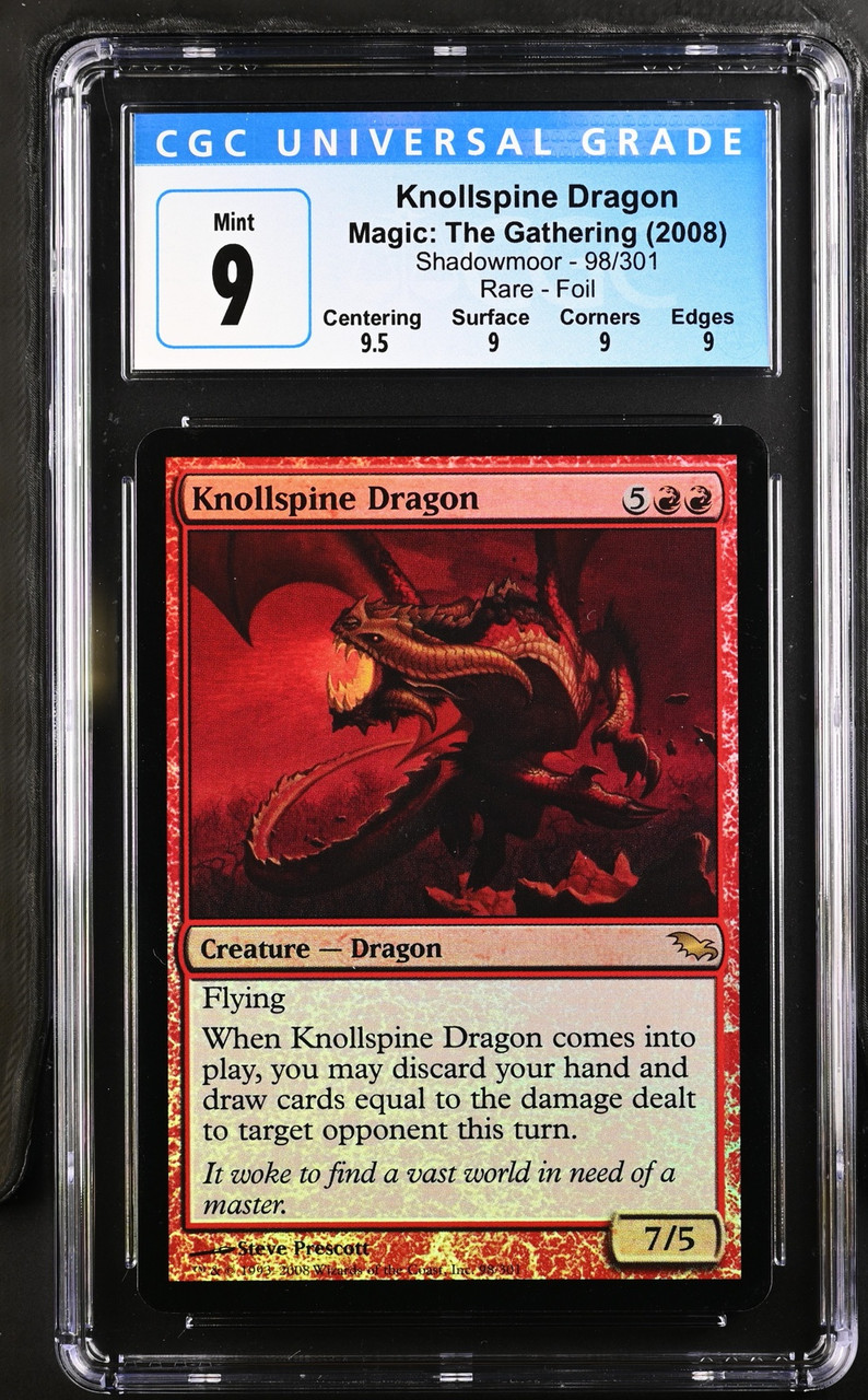 KNOLLSPINE DRAGON Shadowmoor Foil Rare CGC 9 Q+ #3987330035