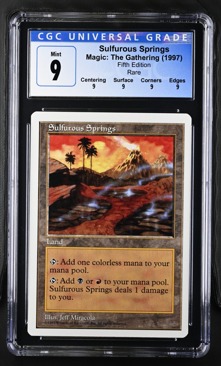SULFUROUS SPRINGS 5th Edition Rare CGC 9 Q #4151141155