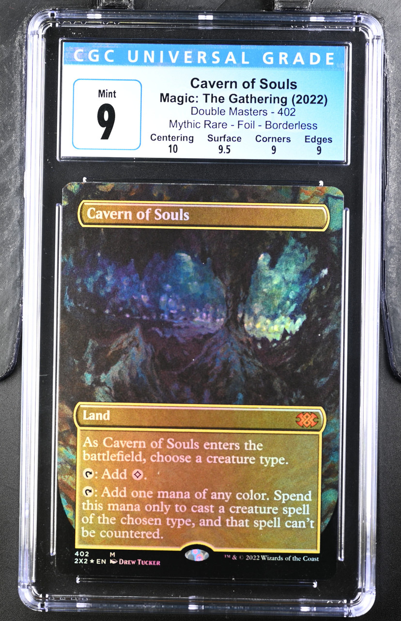 CAVERN OF SOULS Double Masters 2022 Borderless Foil CGC 9 Q++ 