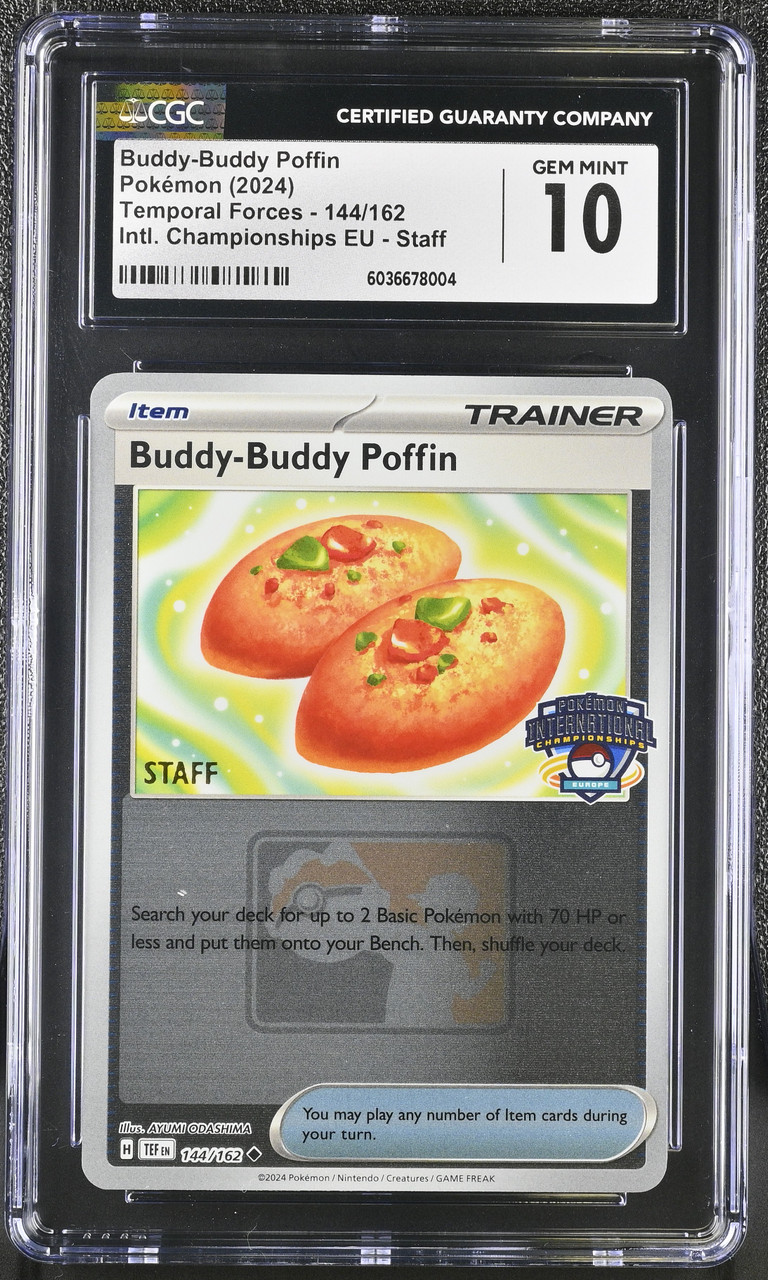 BUDDY-BUDDY POFFIN International Championships Staff Reverse Holo CGC 10 -  Nostalgium