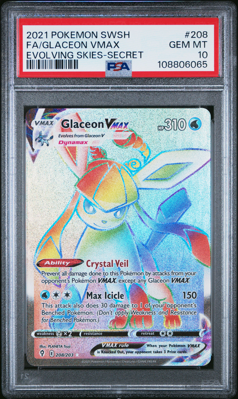 PSA10 グレイシア VMAX SA GLACEON VMAX PSA10 GLACEON VMAX Evolving Skies Secret Rare Holo PSA 10 - Nostalgium