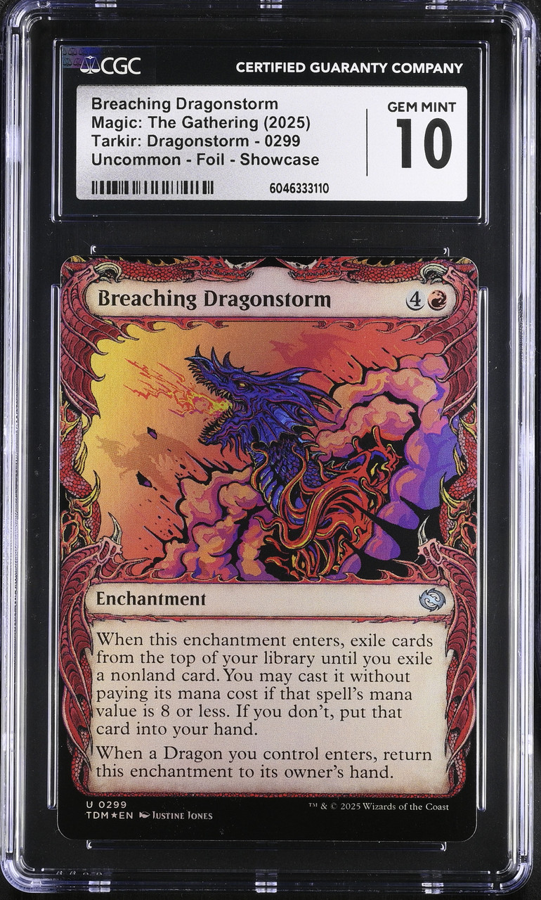 BREACHING DRAGONSTORM Tarkir: Dragonstorm Showcase Foil CGC 10