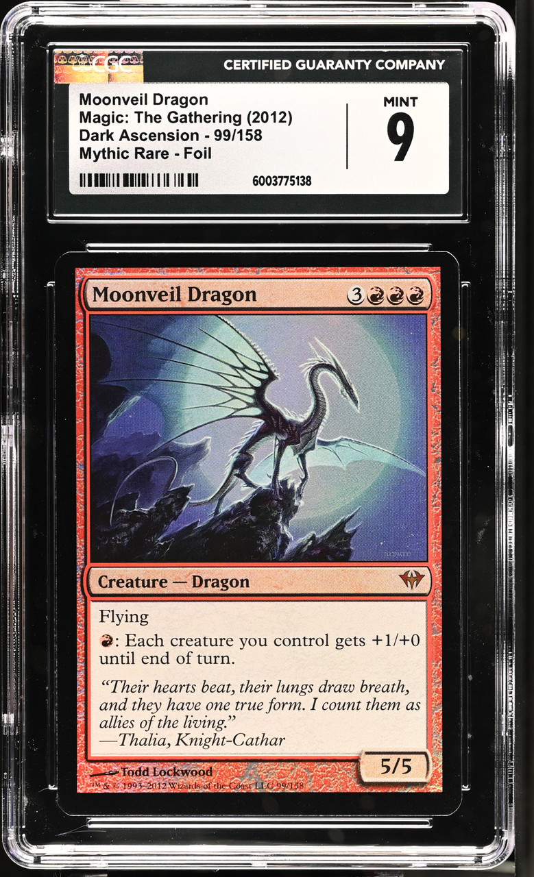 MOONVEIL DRAGON Dark Ascension Foil CGC 9 - Nostalgium