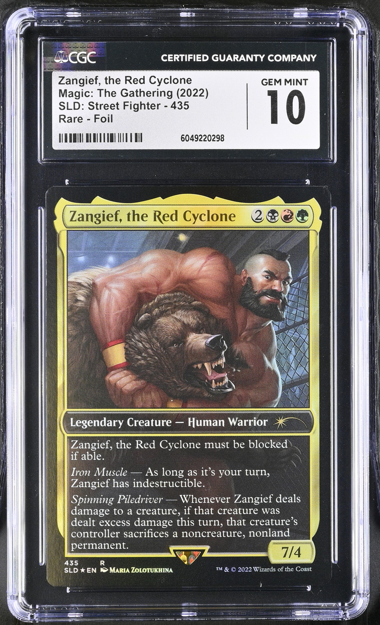 ZANGIEF, THE RED CYCLONE SLD: x Street Fighter Foil CGC 10