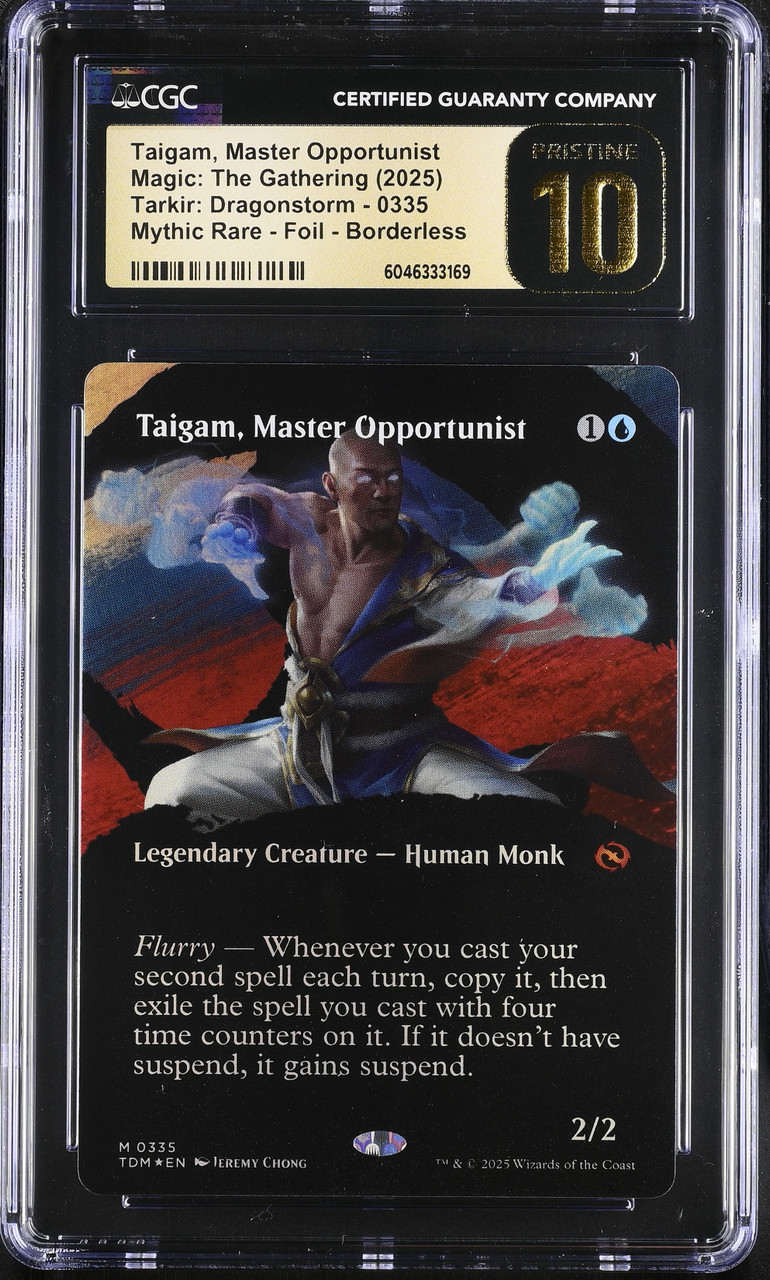 TAIGAM, MASTER OPPORTUNIST Tarkir: Dragonstorm Borderless Foil CGC
