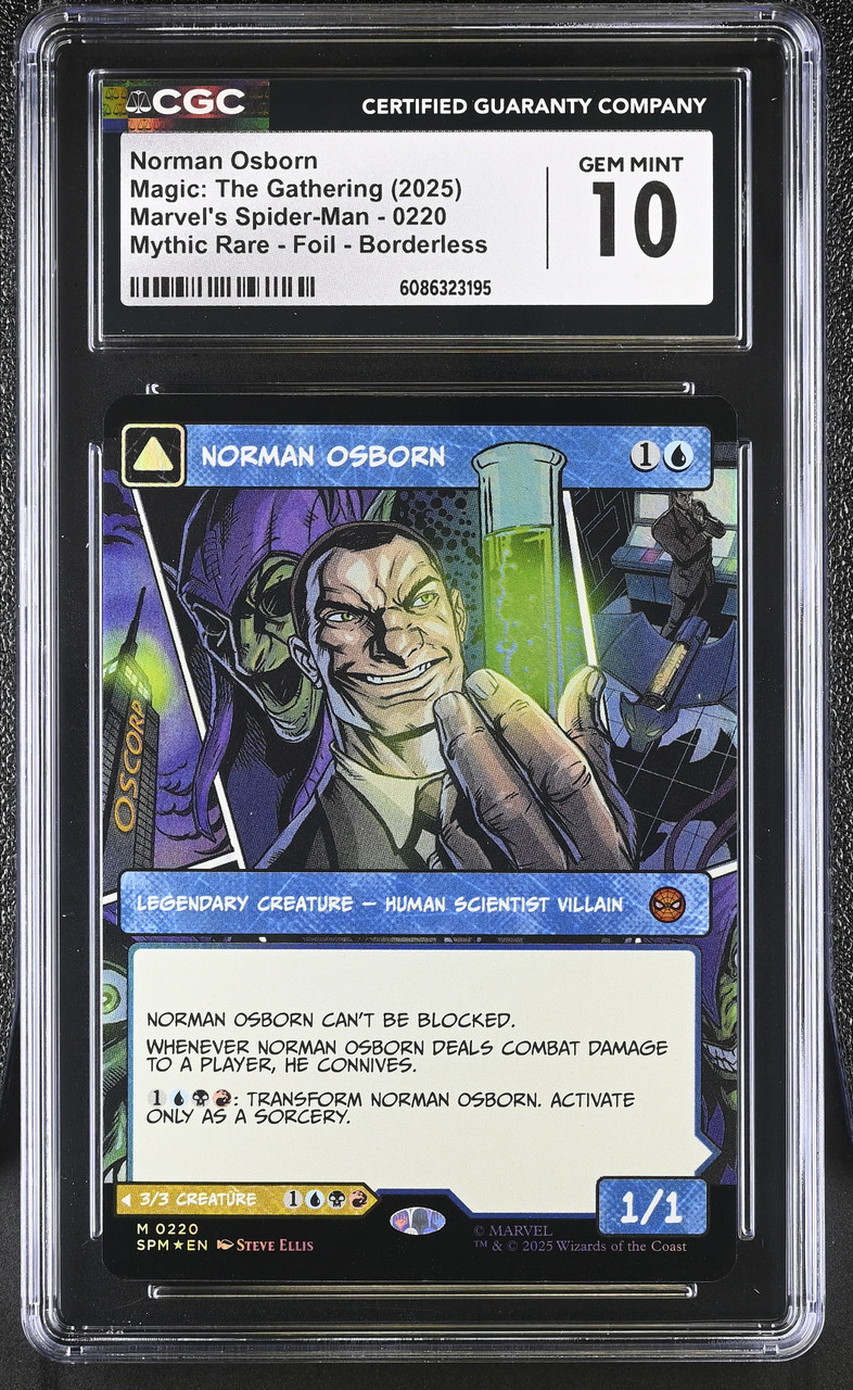 NORMAN OSBORN Marvel's Spider-Man Borderless Foil CGC 10 - Nostalgium