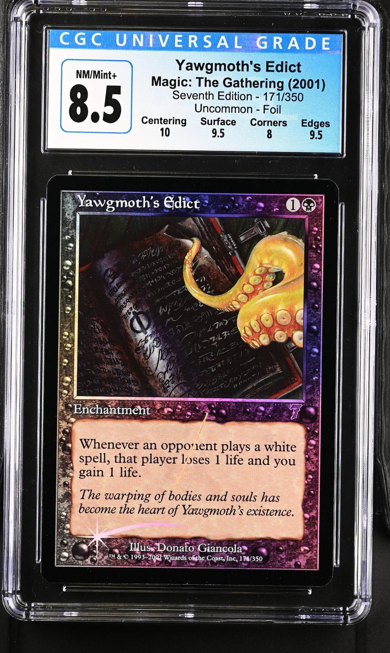 YAWGMOTH'S EDICT 7th Edition Foil U CGC 8.5 #4069352204