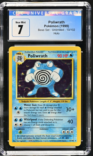POLIWRATH Base Set Holo CGC 7