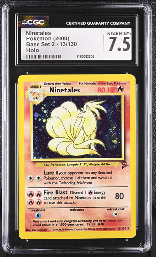 NINETALES Base Set 2 Holo CGC 7.5