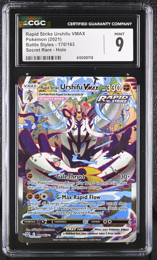RAPID STRIKE URSHIFU VMAX Battle Styles Holo CGC 9