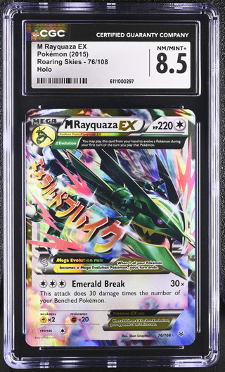 M RAYQUAZA EX Roaring Skies Holo CGC 8.5
