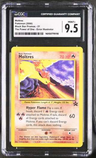 MOLTRES Black Star Promos Illustrator Error CGC 9.5