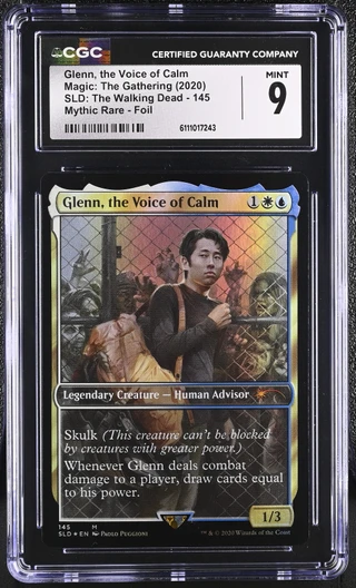 GLENN, THE VOICE OF CALM SLD: The Walking Dead Foil CGC 9