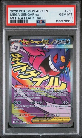 MEGA GENGAR EX Ascended Heroes Holo #269 PSA 10