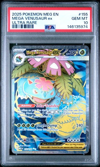 MEGA VENUSAUR EX Mega Evolution #155 PSA 10