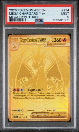 MEGA CHARIZARD Y EX Ascended Heroes Holo #294 PSA 9