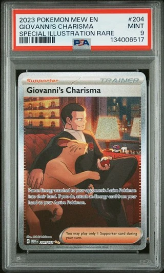 GIOVANNI'S CHARISMA 151 Special Illustration Rare #204 PSA 9