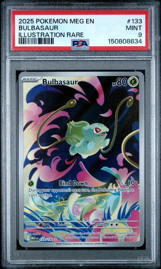 BULBASAUR Mega Evolution Illustration Rare #133 PSA 9