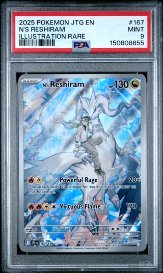 N'S RESHIRAM Journey Together Illustration Rare #167 PSA 9