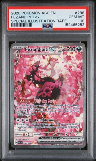 FEZANDIPITI EX Ascended Heroes Special Illustration Rare #288 PSA 10