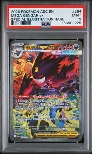 MEGA GENGAR EX Ascended Heroes Special Illustration Rare #284 PSA 9