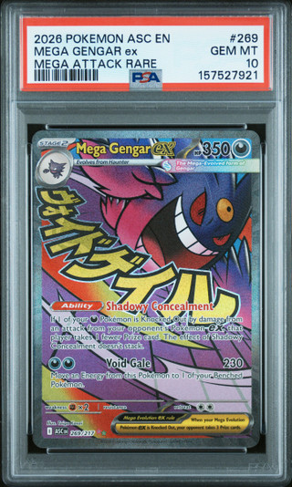 MEGA GENGAR EX Ascended Heroes Mega Attack Rare #269 PSA 10