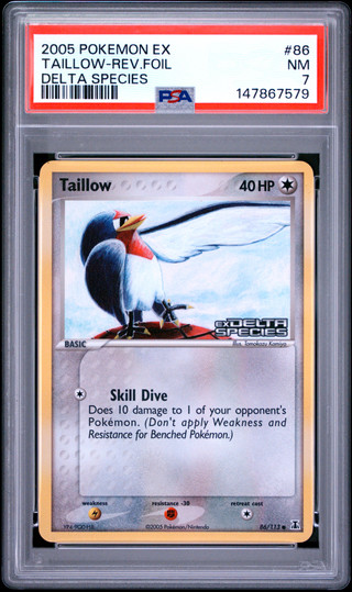 TAILLOW Delta Species Reverse Holo #86 PSA 7