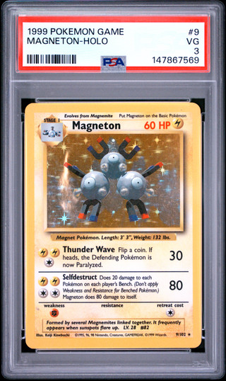 MAGNETON Base Set Holo #9 PSA 3