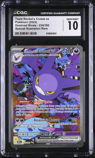 TEAM ROCKET'S CROBAT EX Destined Rivals Special Illustration Rare #234 CGC 10