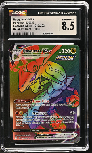 RAYQUAZA VMAX Evolving Skies Holo #217 CGC 8.5